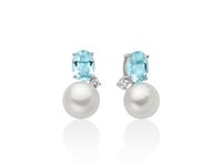Orecchini Miluna Donna in Argento Perla PER2968